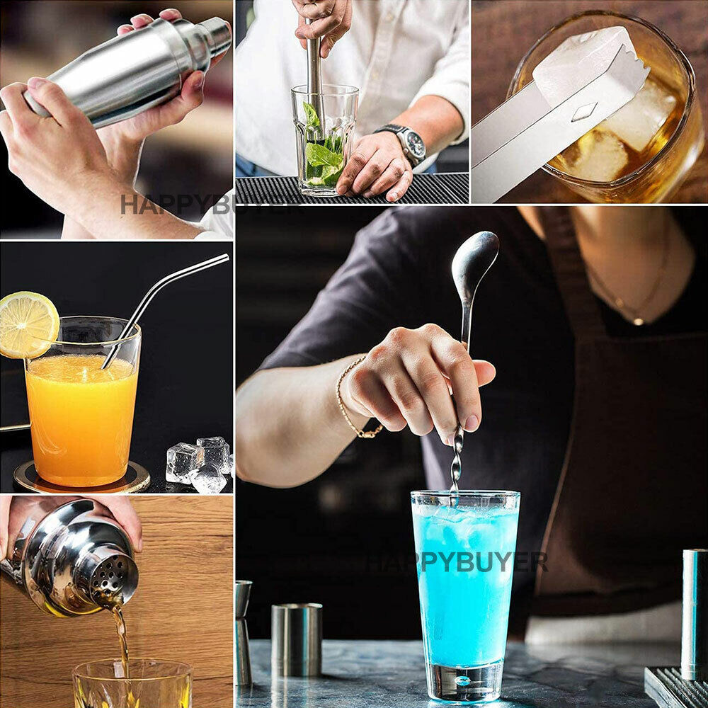 Wine & Champagne Hampers: 20Pcs Cocktail Shaker Set 750ml Martini Strainer Bartender Kit Bar Spirits Maker