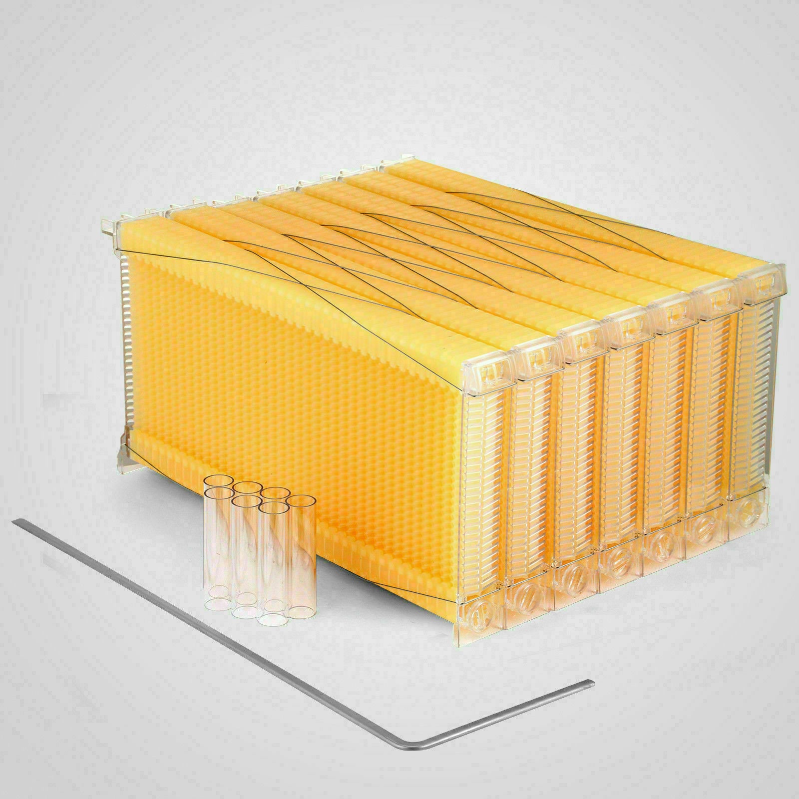 Beekeeping: Neweast 7Pcs Flow Bee Comb Hive Frames For Wooden Beekeeping Beehive House