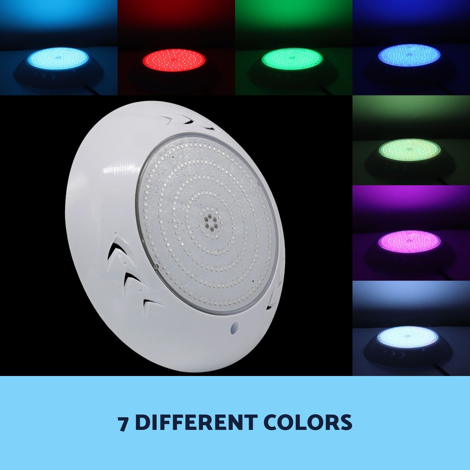Resin Filled Swimming Pool LED Light 12V 55W RGB Remote Control Memory Function