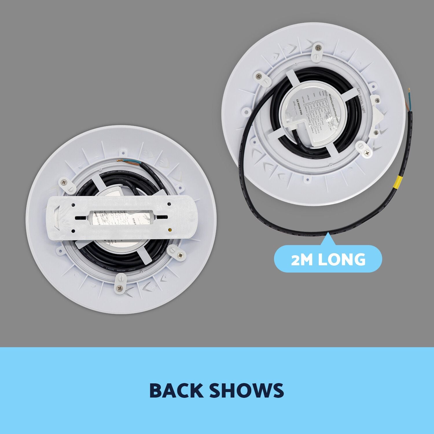 Resin Filled Swimming Pool LED Light 12V 55W RGB Remote Control Memory Function