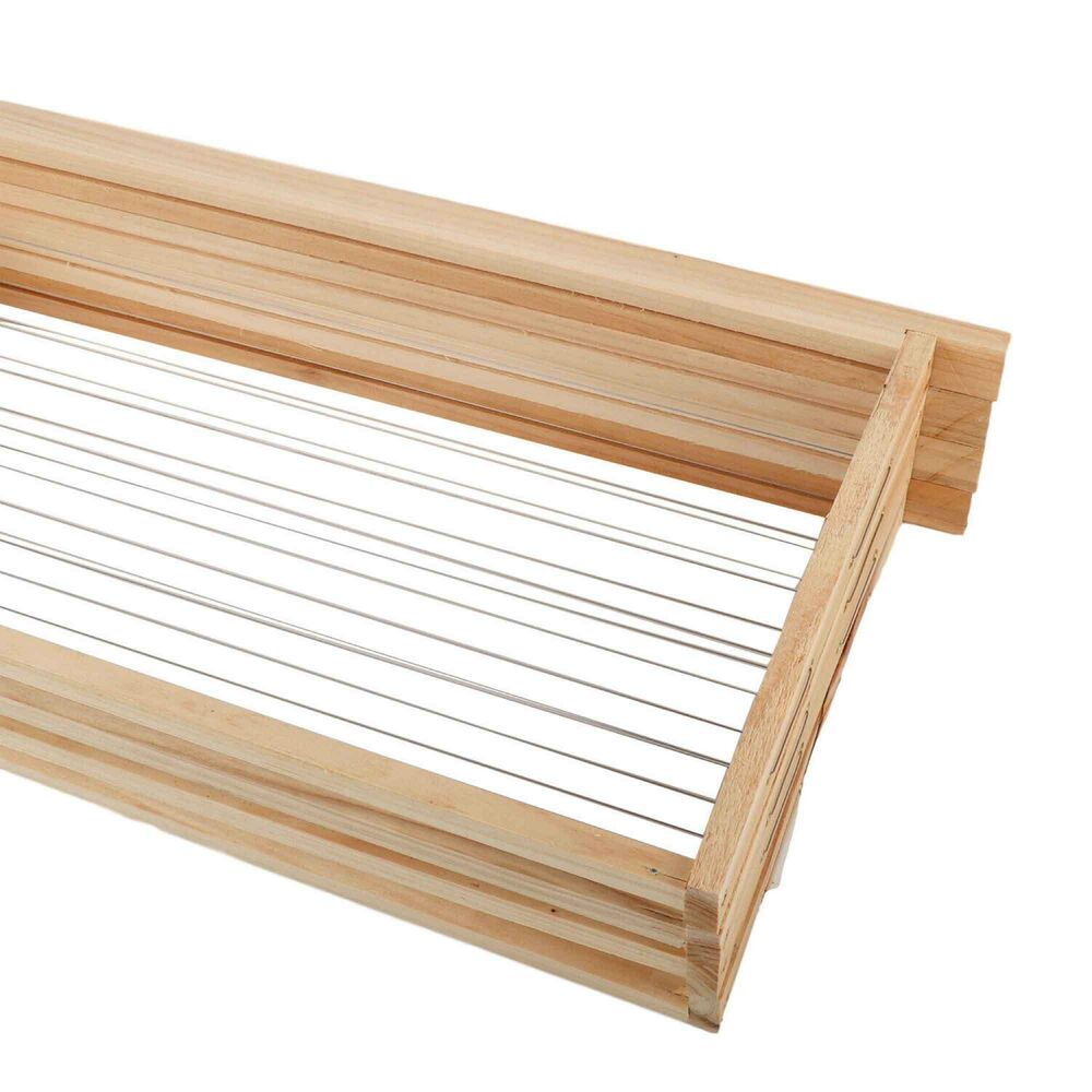 Beekeeping: 10x Wire Beehive Frame Assembled Wood Steel Unwaxed Deep Hive Frames Beekeeping