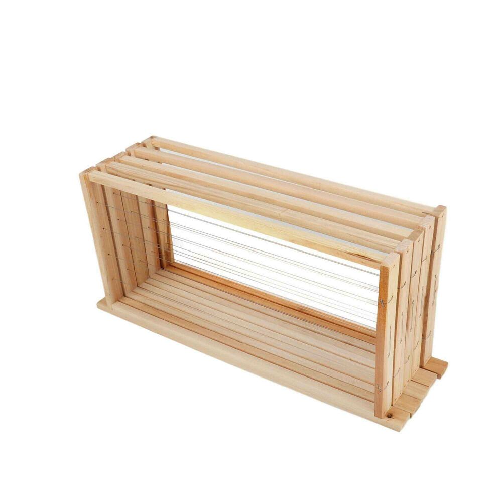 Beekeeping: 10x Wire Beehive Frame Assembled Wood Steel Unwaxed Deep Hive Frames Beekeeping