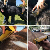 Pet Cleaning Supplies: Pet Dog Cat Hair Fur Deshedding Shedding Trimmer Grooming Roll Comb Brush yellow
