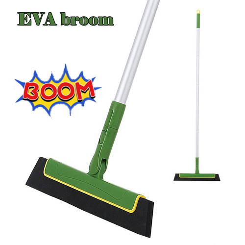 Laundry Cleaning Supplies: Green Floor Squeegee WiperBroom Floor Tile Cleaning Household Extendable Handle