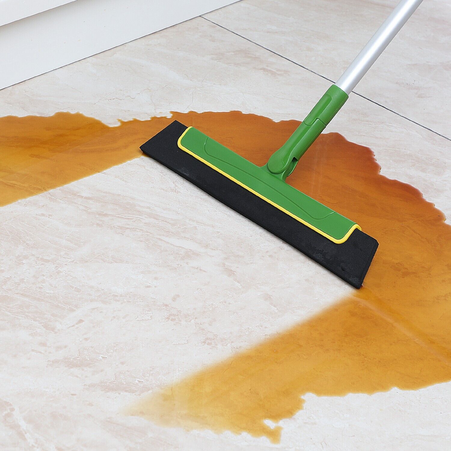 Laundry Cleaning Supplies: Green Floor Squeegee WiperBroom Floor Tile Cleaning Household Extendable Handle