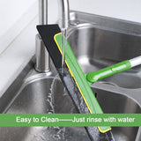 Laundry Cleaning Supplies: Green Floor Squeegee WiperBroom Floor Tile Cleaning Household Extendable Handle