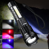 Camping Lights & Lanterns: Super Bright 30W 14LED Flashlight White Laser Tactical Torch Lamp for Camping AU