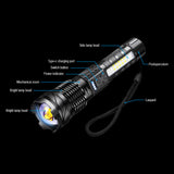 Camping Lights & Lanterns: Super Bright 30W 14LED Flashlight White Laser Tactical Torch Lamp for Camping AU