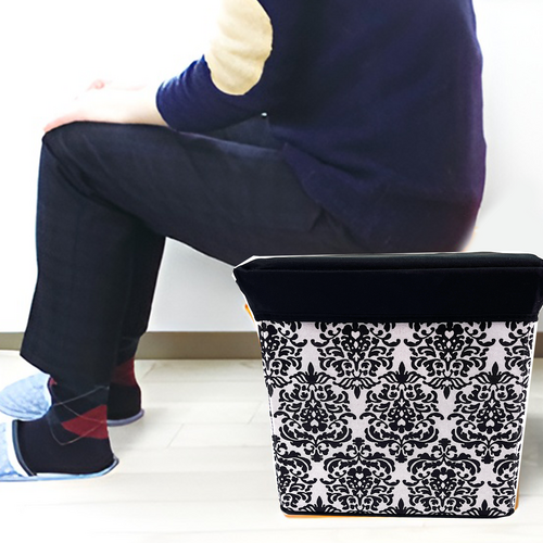 Ottomans & Footstools: Folding Ottoman Storage Stool Cube Footstool Stool Blanket Box With Cover AU