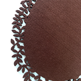 Outdoor Rugs: 4Pc Leaf Edge Felt Placemats Heat Insulation Coffee Cup Mat Table Decor At First