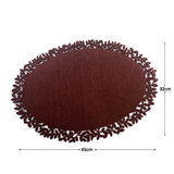 Outdoor Rugs: 4Pc Leaf Edge Felt Placemats Heat Insulation Coffee Cup Mat Table Decor At First