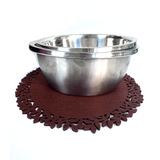 Outdoor Rugs: 4Pc Leaf Edge Felt Placemats Heat Insulation Coffee Cup Mat Table Decor At First