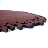 Outdoor Rugs: 4Pc Leaf Edge Felt Placemats Heat Insulation Coffee Cup Mat Table Decor At First