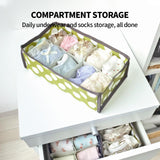 2Pcs 10 Grids Underwear Sock Panties Drawer Storage Bag Organizer Wardrobe Box