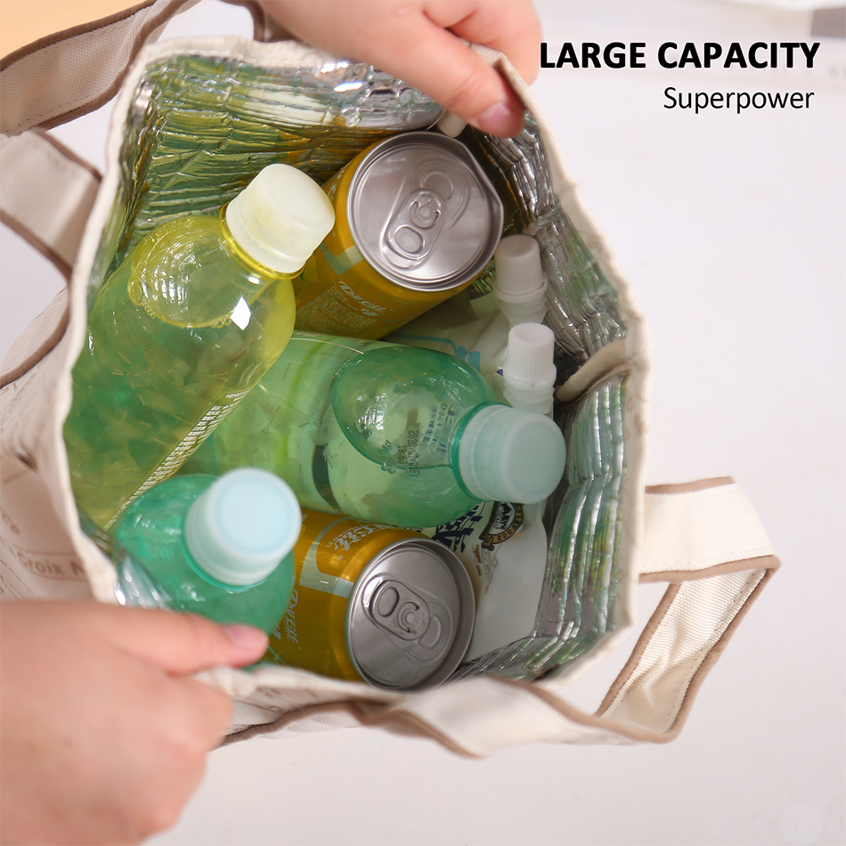 Duffel Bags: Portable 22*11.5*25cm Insulated Lunch Bag Food Container Picnic Storage Handbag
