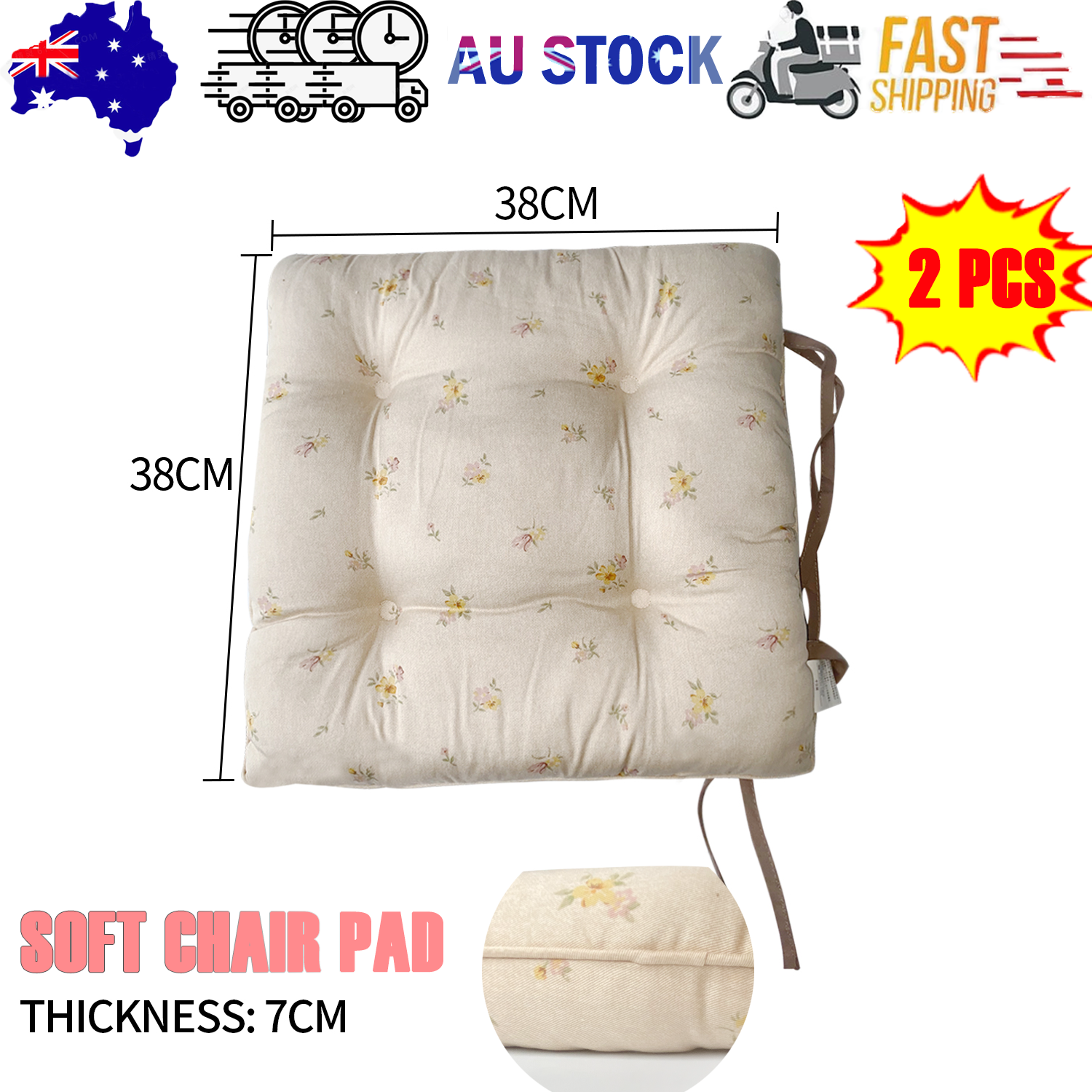 Cushions & Throws: Seat Cushions Outdoor Indoor Cushion Square  Soft Chair Pad
