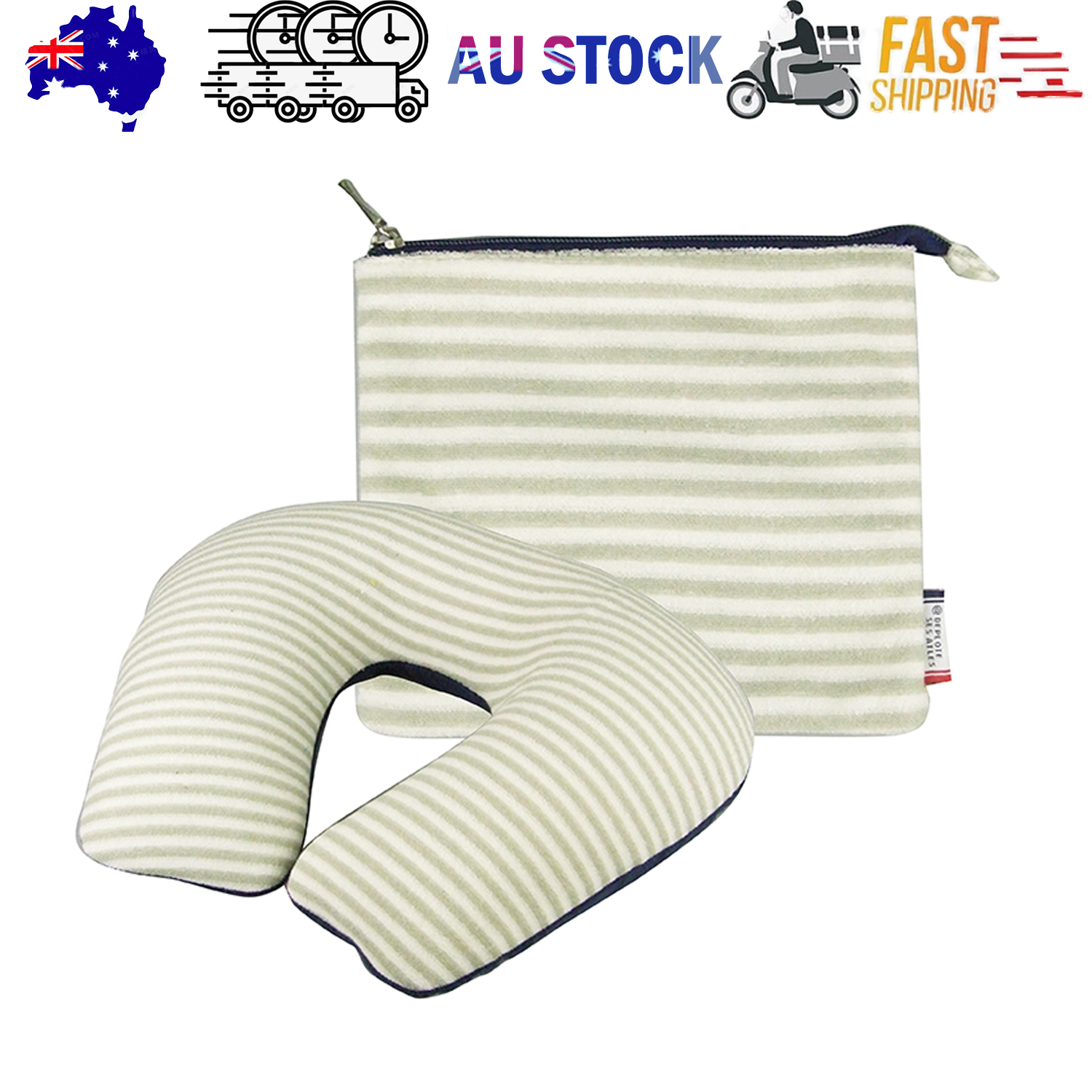 Pillows: Inflatable U Shaped Travel Neck Pillow Portable Car Flight Head Rest Cushion
