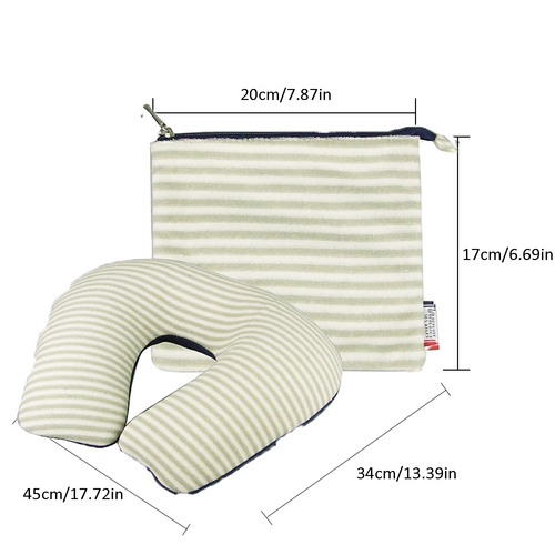 Pillows: Inflatable U Shaped Travel Neck Pillow Portable Car Flight Head Rest Cushion