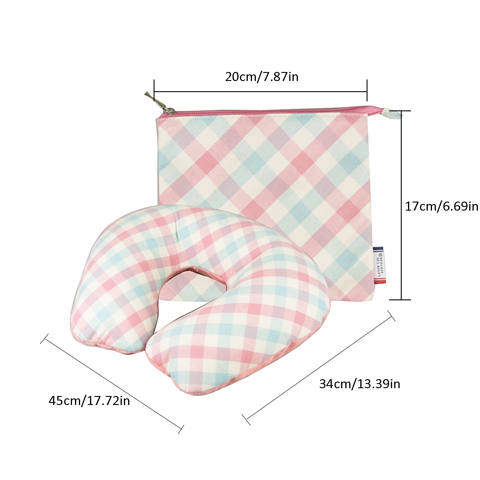 Pillows: Inflatable U Shaped Travel Neck Pillow Portable Car Flight Head Rest Cushion