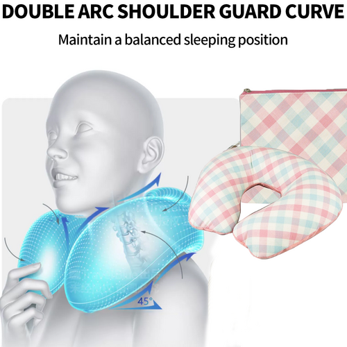 Pillows: Inflatable U Shaped Travel Neck Pillow Portable Car Flight Head Rest Cushion