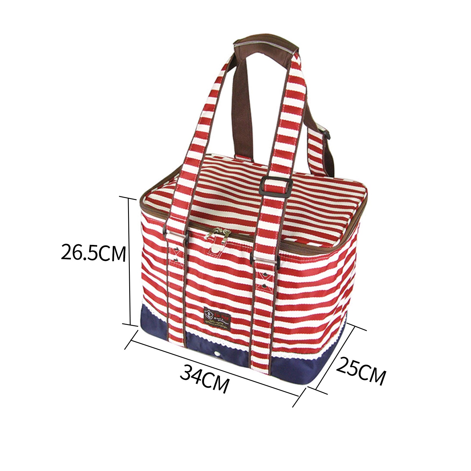 Packing Organisers: Red Insulated Picnic Bag Thermal Cooler Portable Lunch Food Tote Carry Storage Bag