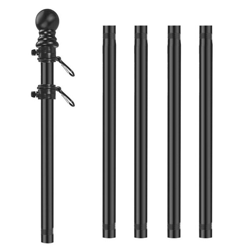 Outdoor Decorations & Lights: 1.8M Flag Pole Kit Stainless Steel Flag Pole Kit Swivel Flagpole Ring for House