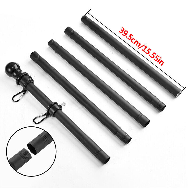 Outdoor Decorations & Lights: 1.8M Flag Pole Kit Stainless Steel Flag Pole Kit Swivel Flagpole Ring for House