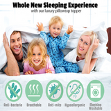 Mattress Toppers: Bamboo Pillowtop Mattress Topper Luxury Bedding Mat Pad Protector CoverDouble 137 x 190 cm