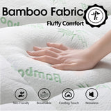 Mattress Toppers: Bamboo Pillowtop Mattress Topper Luxury Bedding Mat Pad Protector Cover King 183 x 203 cm