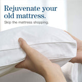 Mattress Toppers: Bamboo Pillowtop Mattress Topper Luxury Bedding Mat Pad Protector Cover Single 90 x 190 cm