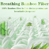 Mattress Toppers: Bamboo Pillowtop Mattress Topper Luxury Bedding Mat Pad Protector Cover Single 90 x 190 cm