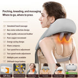 Massagers: 5D Massagers for Neck and Shoulder with Heat Goletsure Pain Relief Deep Kneading Grey