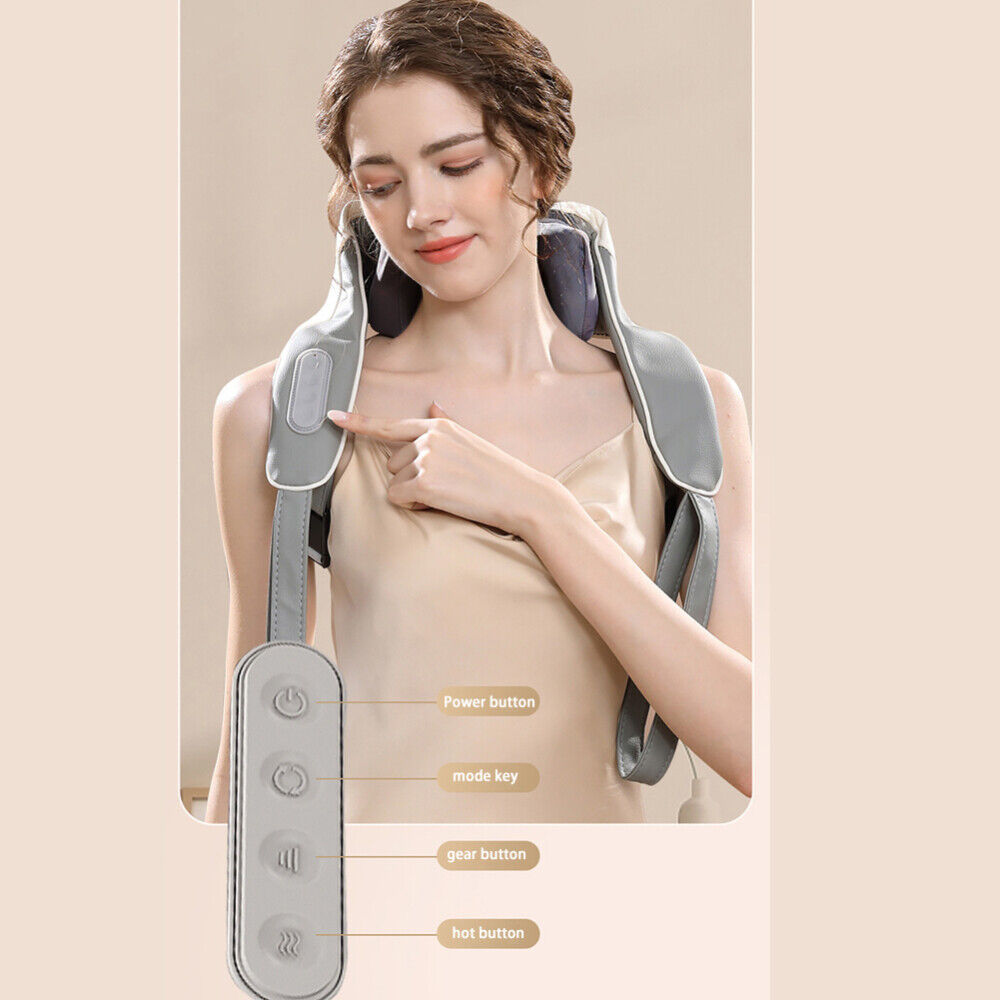 Massagers: 5D Massagers for Neck and Shoulder with Heat Goletsure Pain Relief Deep Kneading Grey