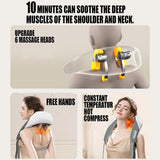 Massagers: 5D Massagers for Neck and Shoulder with Heat Goletsure Pain Relief Deep Kneading Grey