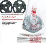 Gift Bags: 50X Plastic Shopping Bags - Reusable Recyclable Singlet Eco Grocery Carry Bag large