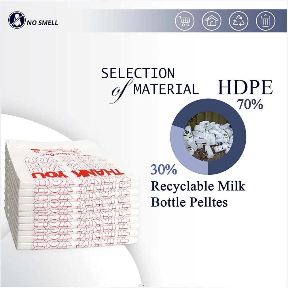 Gift Bags: 50X Plastic Shopping Bags - Reusable Recyclable Singlet Eco Grocery Carry Bag Medium