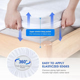 Mattress Toppers: Fully Fitted Waterproof Cotton / Non Woven Mattress Protector Cover Double