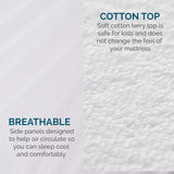Mattress Toppers: Fully Fitted Waterproof Cotton / Non Woven Mattress Protector Cover Double