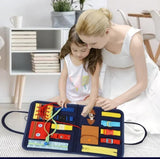 Blue Toddler Busy Board Intelligence Learning Toys Sensory Montessori Board Kids Toy