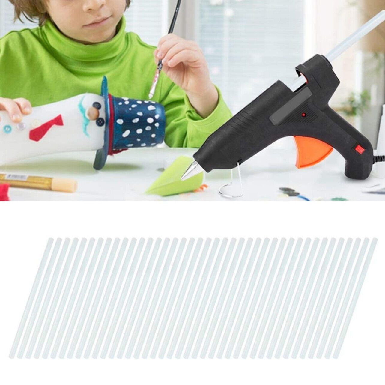 Caulking Tools: Glue Sticks Hot Clear Melt Glue Adhesive Sticks 100 pcs Stickes For Glue Gun 11mmx300mm