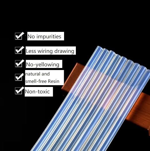 Caulking Tools: Glue Sticks Hot Clear Melt Glue Adhesive Sticks 100 pcs Stickes For Glue Gun 11mmx300mm