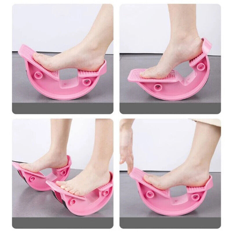 Gym Equipment & Accessories: PINK Calf Massage Plantar Foot Rocker Stretch Board Ankle Pedal Stretcher Calf Pain