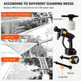 Automotive Cleaning: High Pressure Washer  3 in 1 Nozzle Portable Cordless Cleaner Battery Set 21V