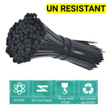 Packaging Tape: Cable Ties Zip Ties Nylon UV Stabilised 500pc Bulk Black Cable Tie 150mm x 2.5mm