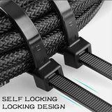 Packaging Tape: Cable Ties Zip Ties Nylon UV Stabilised 500pc Bulk Black Cable Tie 150mm x 2.5mm