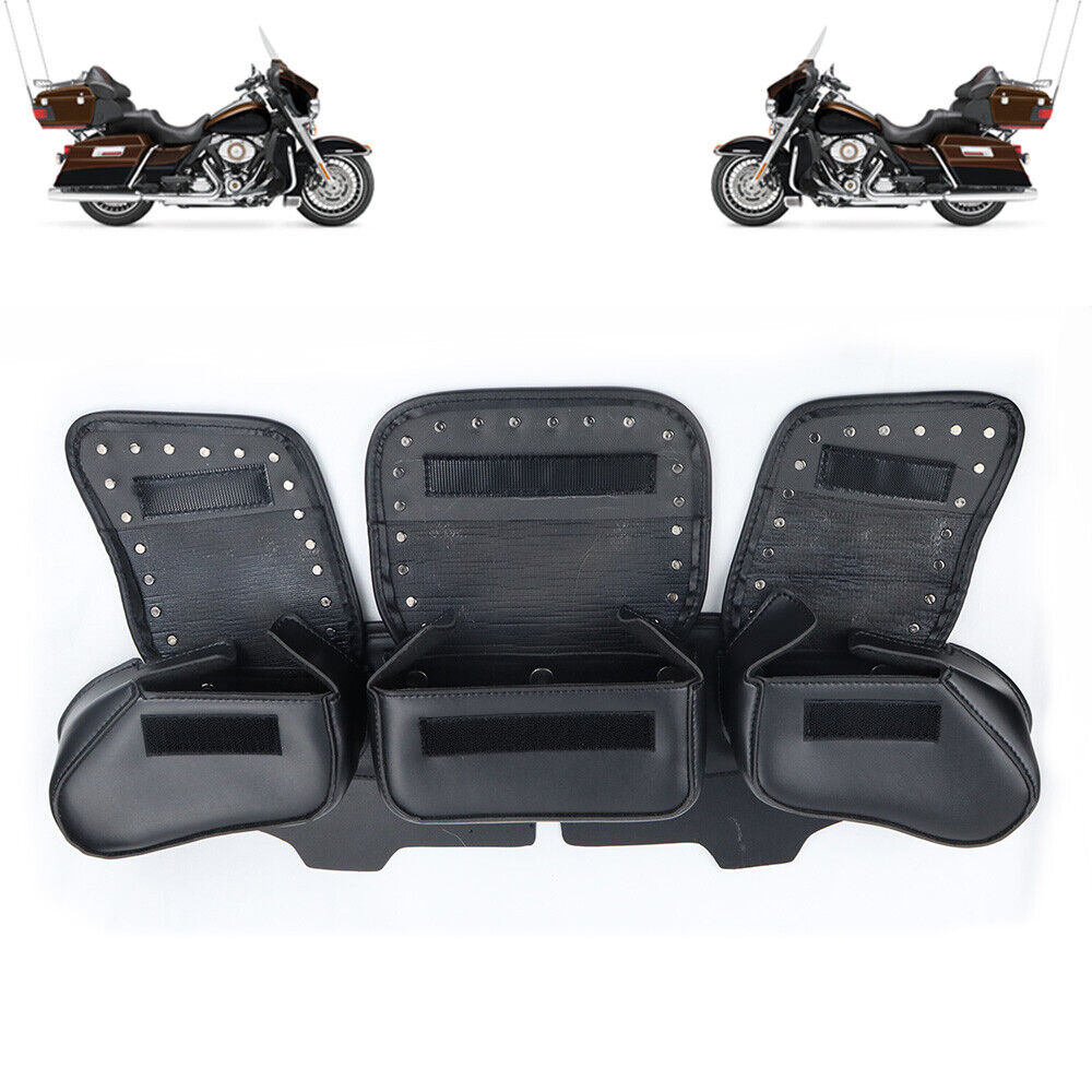 Automotive Decor: 3 Pocket Windshield Bag Waterproof Fit For Harley Electra Glide FLHTC 96-13