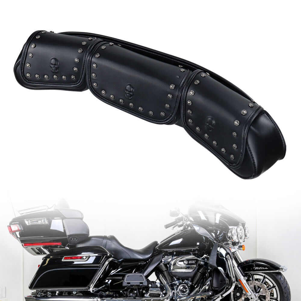 Automotive Decor: 3 Pocket Windshield Bag Waterproof Fit For Harley Electra Glide FLHTC 96-13