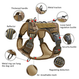 Dog Apparel: Dog Harness Tactical No Pull Adjustable Pet Military Working Training Vest S