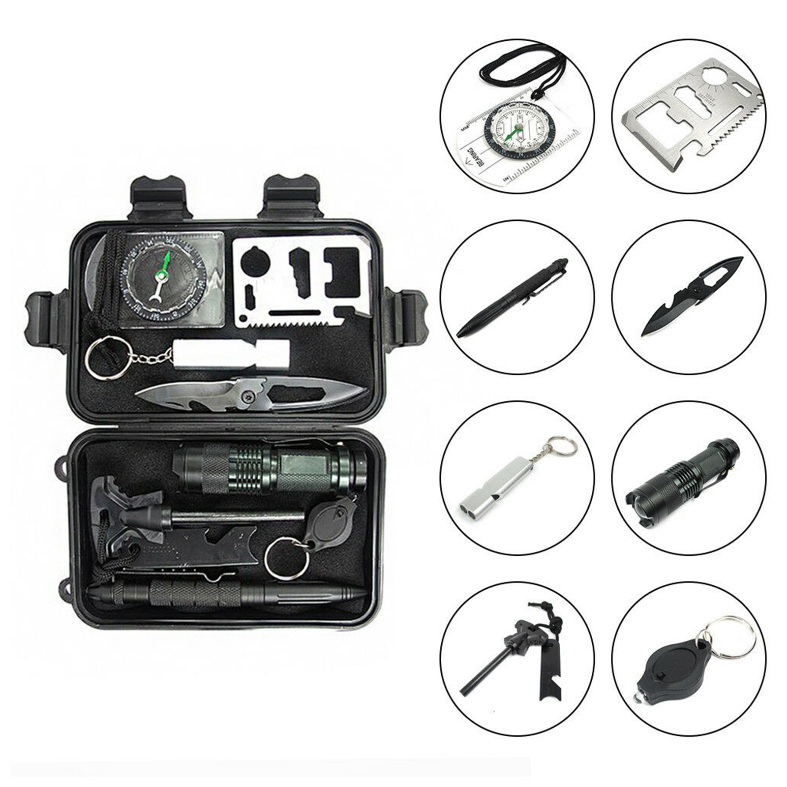 Camping Appliances: Camping Tool Emergency Survival Equipment Set Outdoor Sport Tactical Hiking Kit