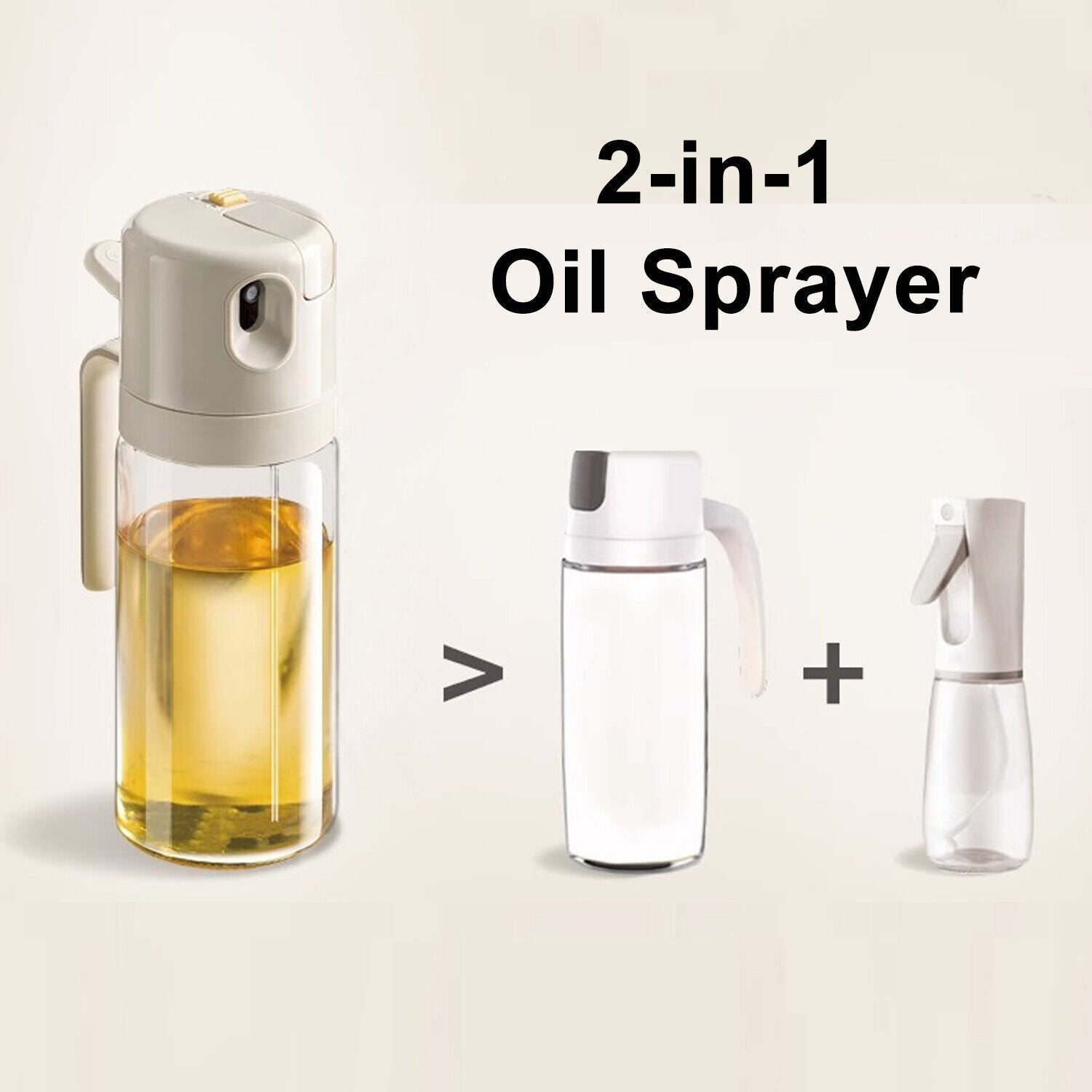 Kitchen Utensils: 2 in 1 Oil Sprayer Dispenser Spray Bottle Cooking Baking BBQ Kitchen Tools 550ML